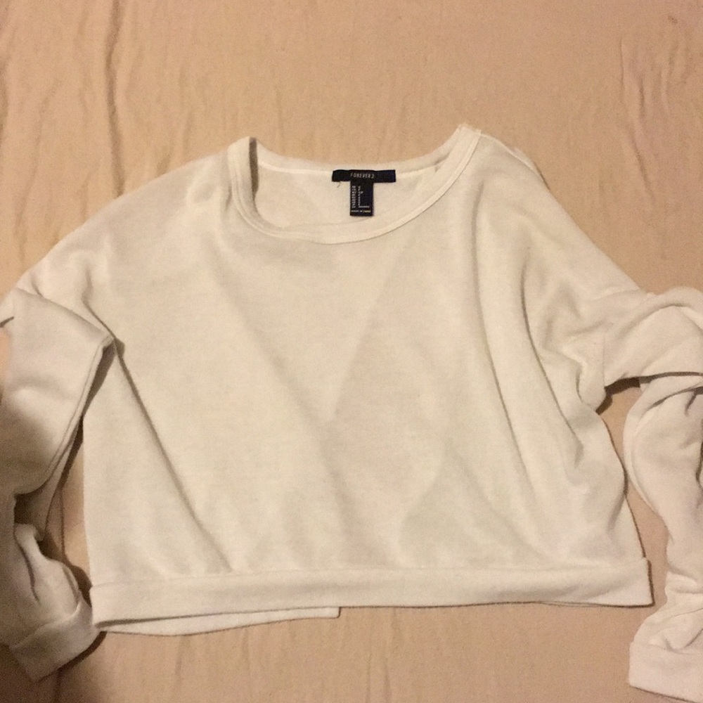 White open back crop top